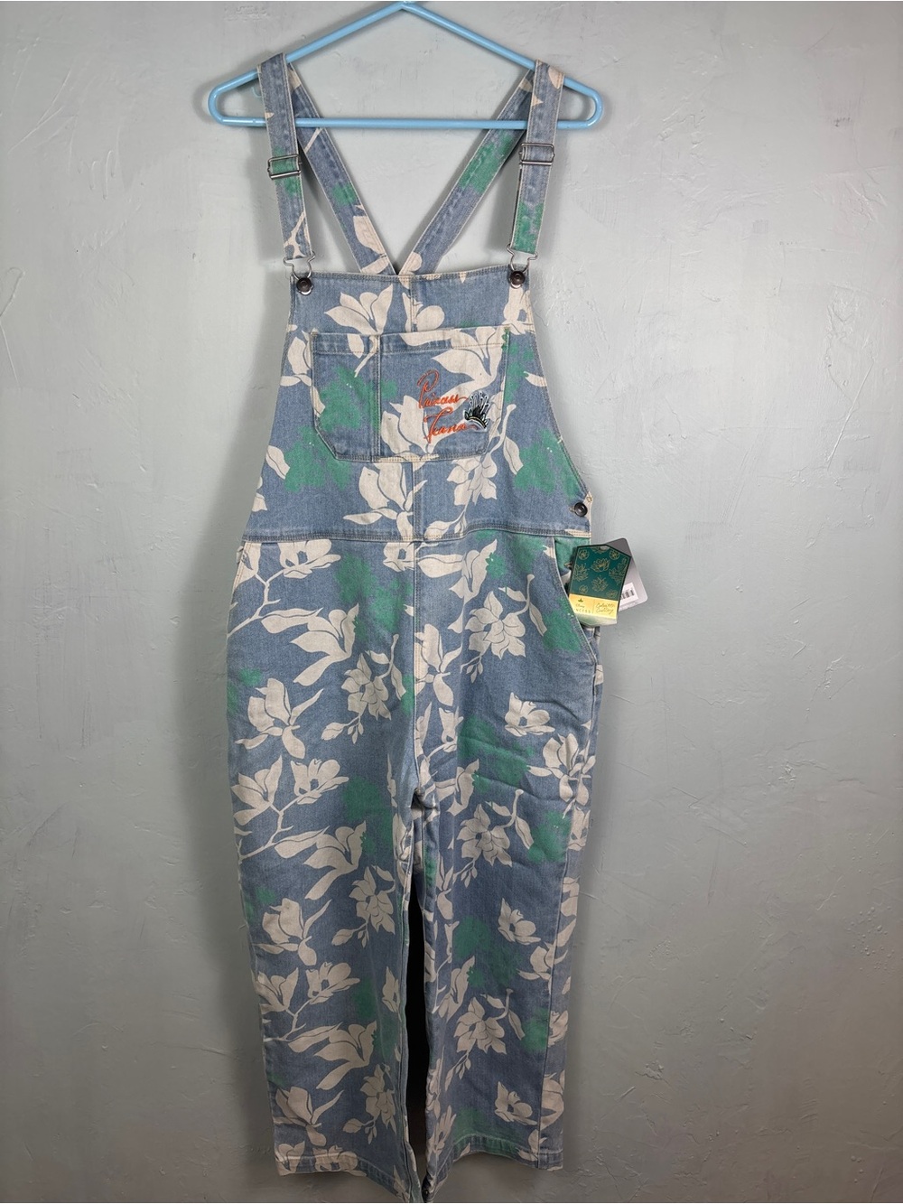 Disney Princess Tiana Color Me Courtney Floral Print Denim Overalls